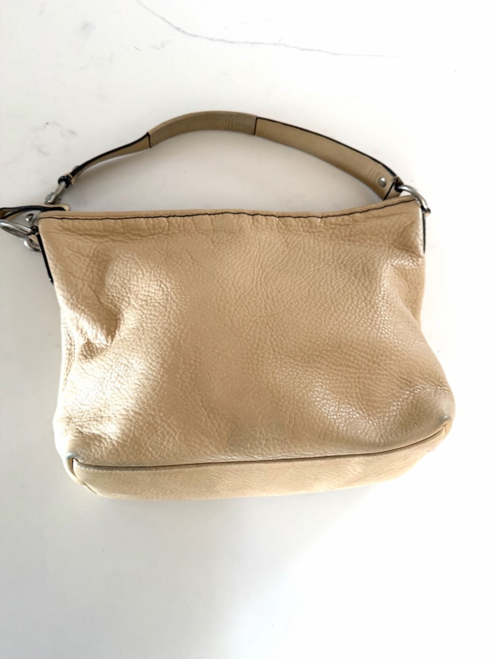 COACH•vintage sarah tan hobo shoulder pebble leather bag - Picture 8 of 10